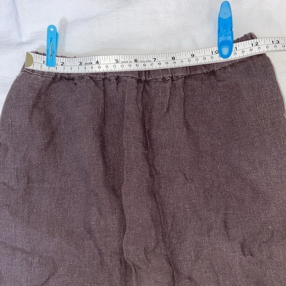 Women’s Asian brand 100%‎ Linen brown elastic waist maxi skirt size small - Picture 12 of 16